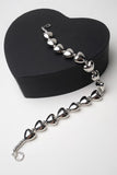 Akrilik Silver Kalp Choker Kolye